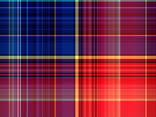 Asymmetric blue and red plaid background