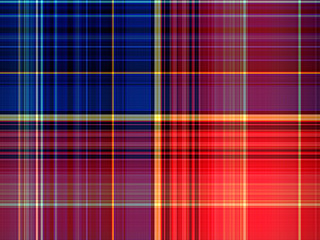 Asymmetric blue and red plaid background