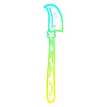 recommend clip art: cold gradient line drawing cartoon dagger