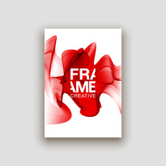 minimalistic hipster colored liquid gradient halftone smoke frame design set. headline frame Modern Art graphics design business card, invitations, gift card, flyers, smoke brochures isolated on white