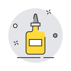 Bottle school glue icon. Modern flat design style. Vector simple illustration icon for web site page, marketing, mobile app, design element on white background
