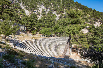 Ancient Lycian City of Arykanda. Overview of the gymnasium complex. Arykanda is an ancient city...