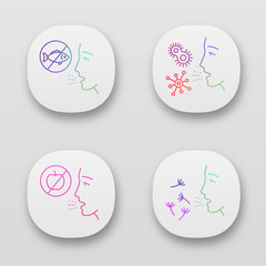 Allergies app icons set