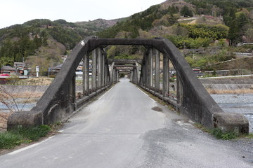 小渋橋(長野県大鹿村),koshibu bridge(ooshika village,nagano pref,japan)