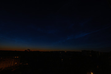 noctilucent clouds at night