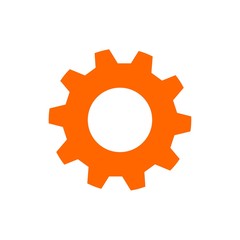 Project management vector icon. Hub and spokes and gear solid icon. Vector illustration for web design and mobile app.