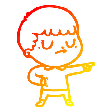 recommend clip art: warm gradient line drawing cartoon grumpy boy