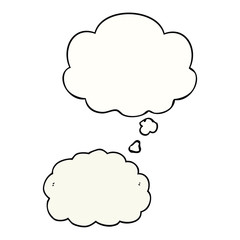 cartoon cloud and thought bubble