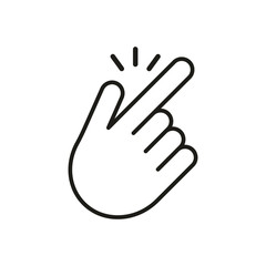 Snap of the fingers line icon. Easy concept vector