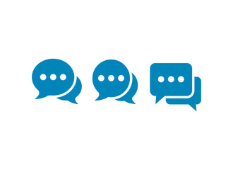Chat symbol icon, Speech bubble icon vector
