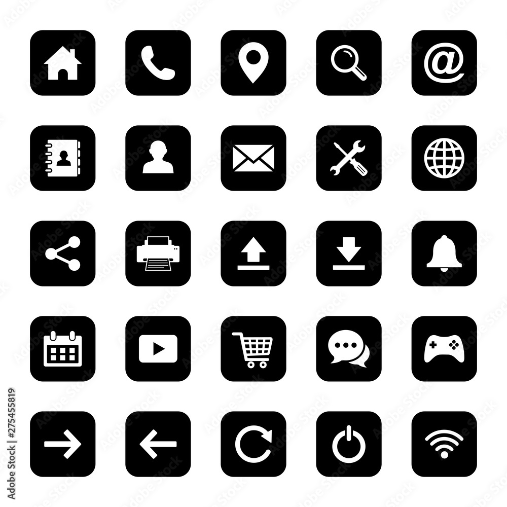 Poster web icon set symbol. website set icon vector. for web computer and mobile