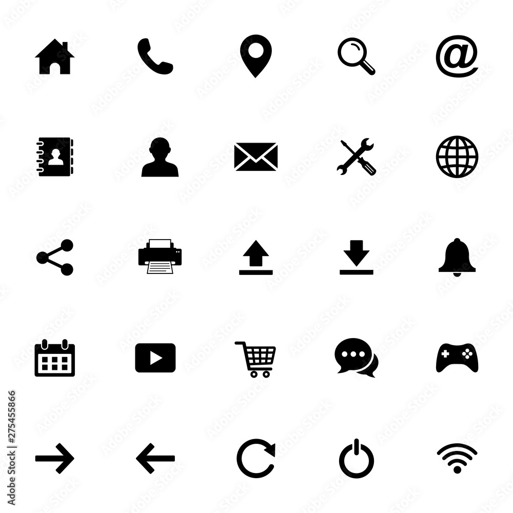 Poster web icon set symbol. website set icon vector. for web computer and mobile