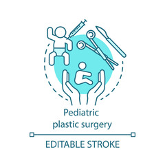 Pediatric plastic surgery concept icon