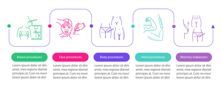 Plastic Surgery Center Vector Infographic Template