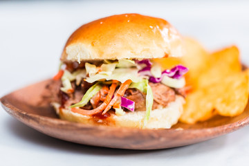 BBQ pulled pork sandwich