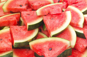 Ripe sliced watermelon background
