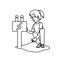 Avatar woman and eco plug design