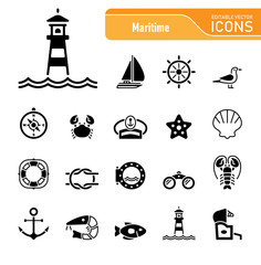 Sea & Coast - Editable Vector Icons