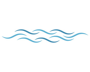 Obraz na płótnie Canvas Water Wave symbol and icon Logo Template design 