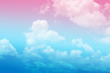 Beautiful vintage of colorful cloud and sky abstract for background, pastel color