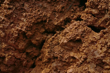 Abstract rough red soil texture 