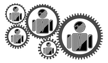 Concept of business team
