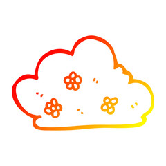 warm gradient line drawing cartoon hedge