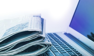 Newspaper backdrop texture, business background