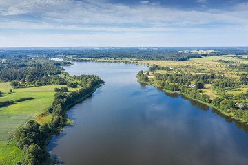 Fototapeta na wymiar Sasmaka lake and surroundings in west Latvia.