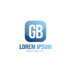 Initial GB logo template with modern frame. Minimalist GB letter logo vector illustration