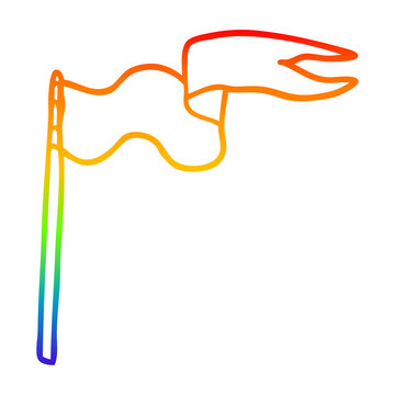 recommend clip art: rainbow gradient line drawing cartoon flag