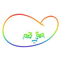 rainbow gradient line drawing cartoon gall bladder