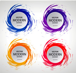 Abstract artistic background, banner circular ring template , using for beauty and fashion watercolor vector illustration