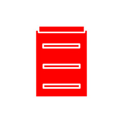 Obraz premium Flat minimal medical report icon. Simple vector medical report icon. Isolated medical report icon for various projects.