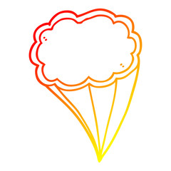 warm gradient line drawing cartoon decorative cloud