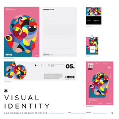 Vector Background Illustration Visual Identity Brand Template. Colorful Background Illustration for Event, Product, Brand, Digital, Banner, Website.