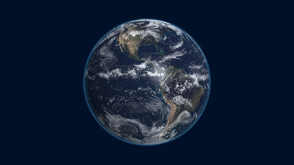 planet earth seen from satellite