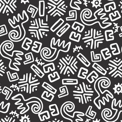 Seamless aztec vector pattern.