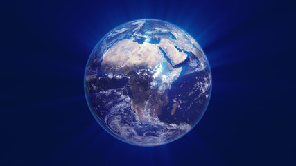 Naklejka na ściany i meble planet earth seen from satellite