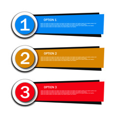 Design clean number banners template/graphic or website layout.