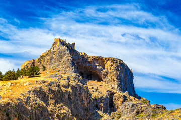most historic village of the island the acropolis in the top of the mountain view from st paul's bay