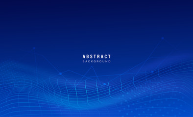 Abstract  geometric line background. Modern Blue gradient banner or backdrop design.