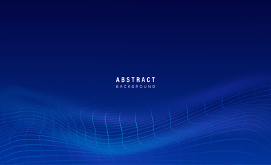 Abstract  geometric hexagon and line background. Modern Blue gradient banner or backdrop design.