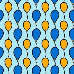 seamless pattern background of colorful balloon