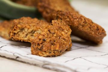 Easy homemade biscuits with oat flakes and seeds mixture