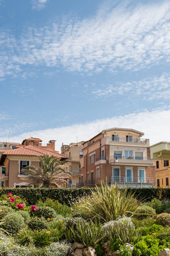 Generic buildings in beach town near Rome (Lido di Ostia, Italy)