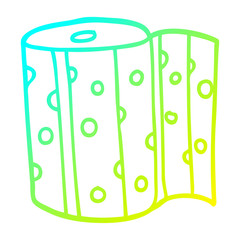 cold gradient line drawing cartoon dotty kitchen roll