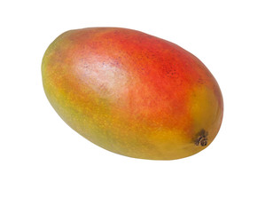 fresh juicy mango fruit isolated on white