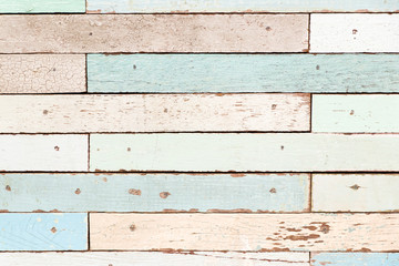 Multi color grunge old wood plate textured background for decoration
