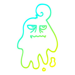 cold gradient line drawing cartoon spooky ghost